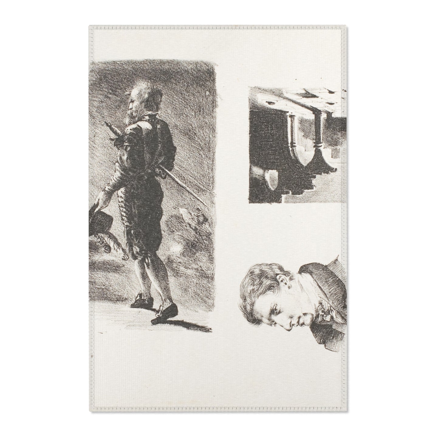 Eugène Delacroix - Sheet of Sketches | Area Rug