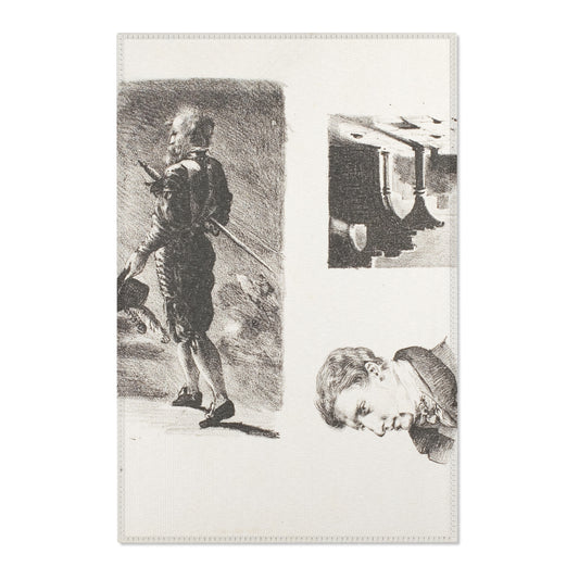 Sheet of Sketches — Delacroix Area Rug