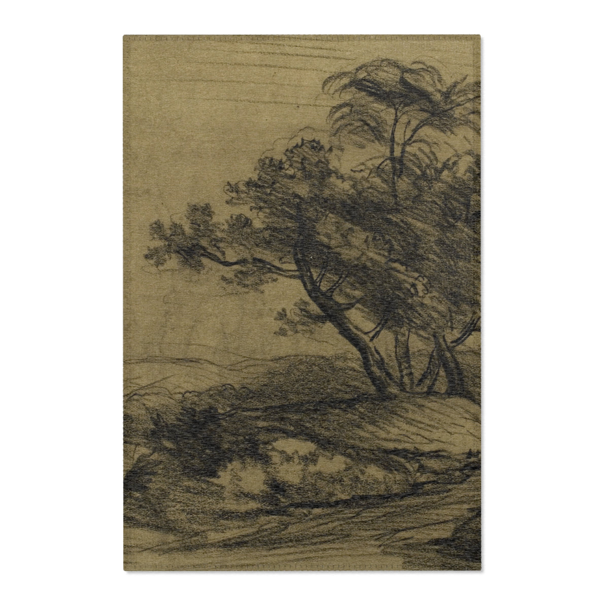 River Bank with Trees — Constable Area Rug