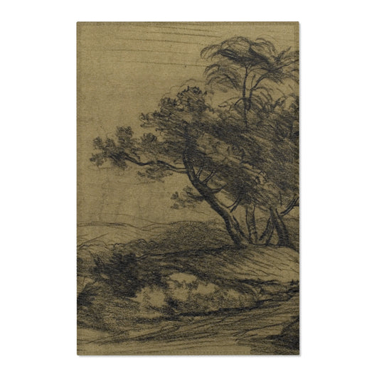 River Bank with Trees — Constable Area Rug