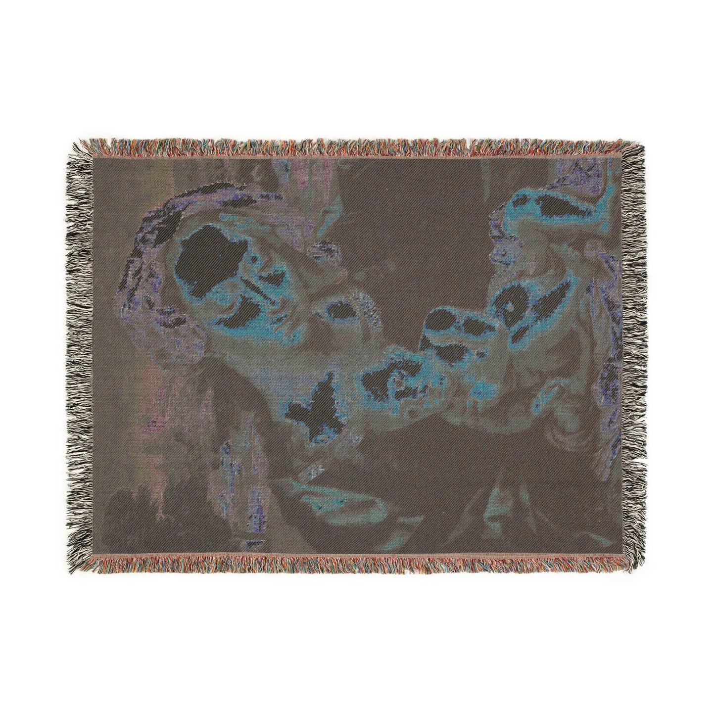 Virgin and Child in a Landscape Woven Throw Blanket