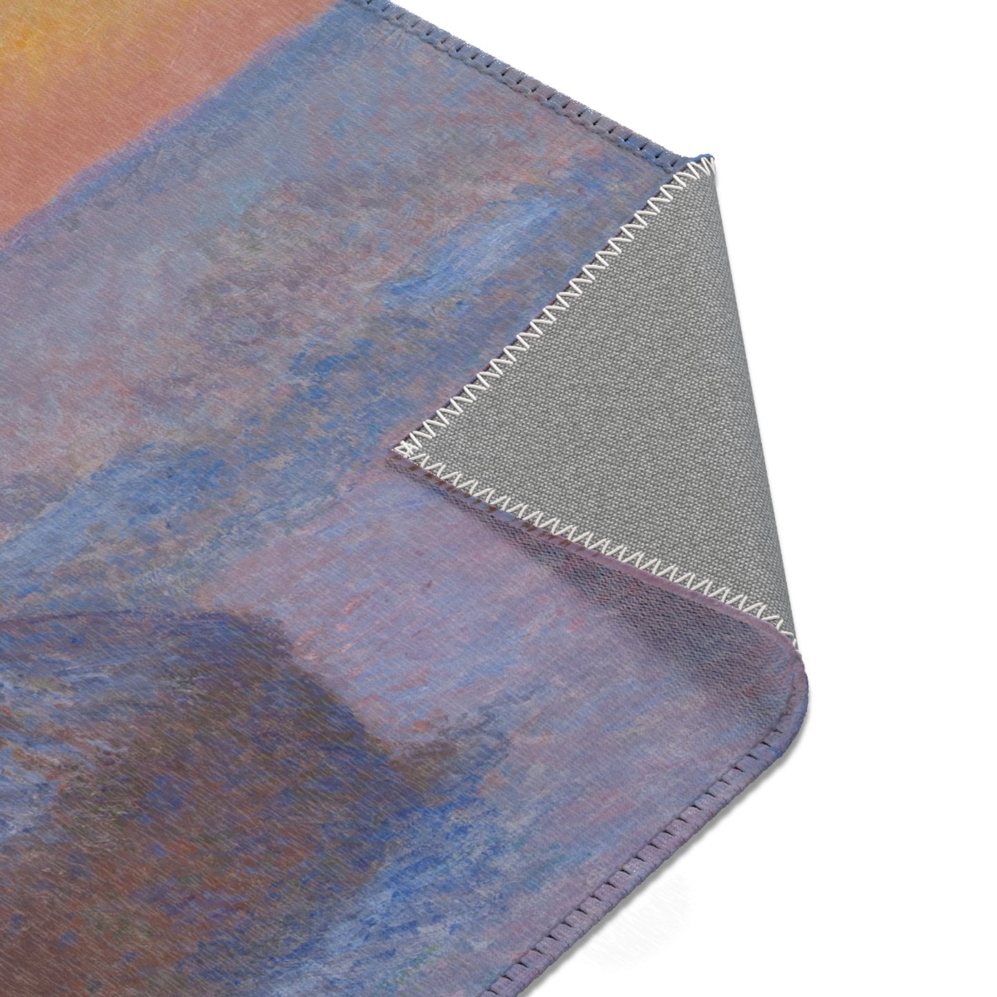 Claude Monet - Stacks of Wheat (Sunset, Snow Effect) | Area Rug
