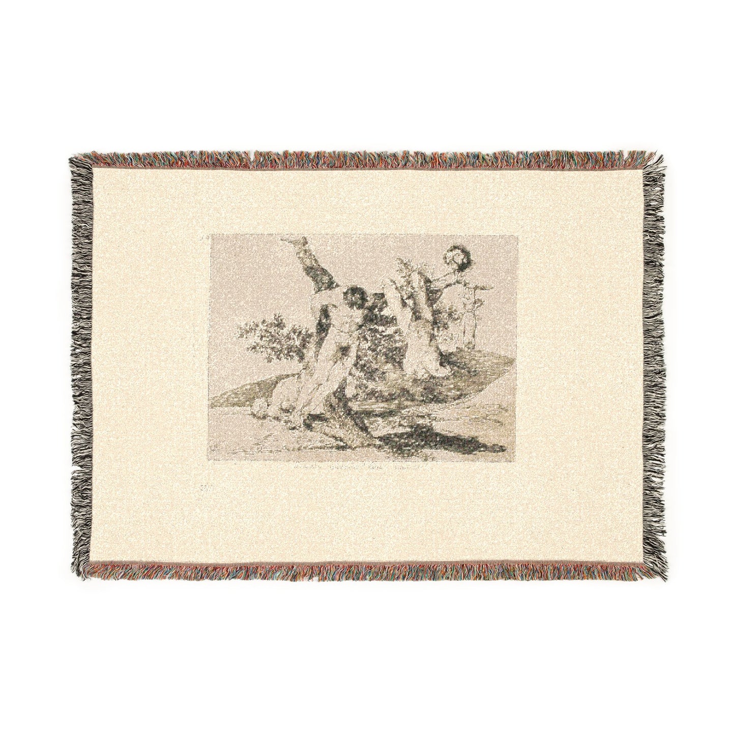 Francisco José de Goya y Lucientes - A Heroic Feat! With Dead Men!, plate 39 from The Disasters of War | Woven Tapestry Blanket