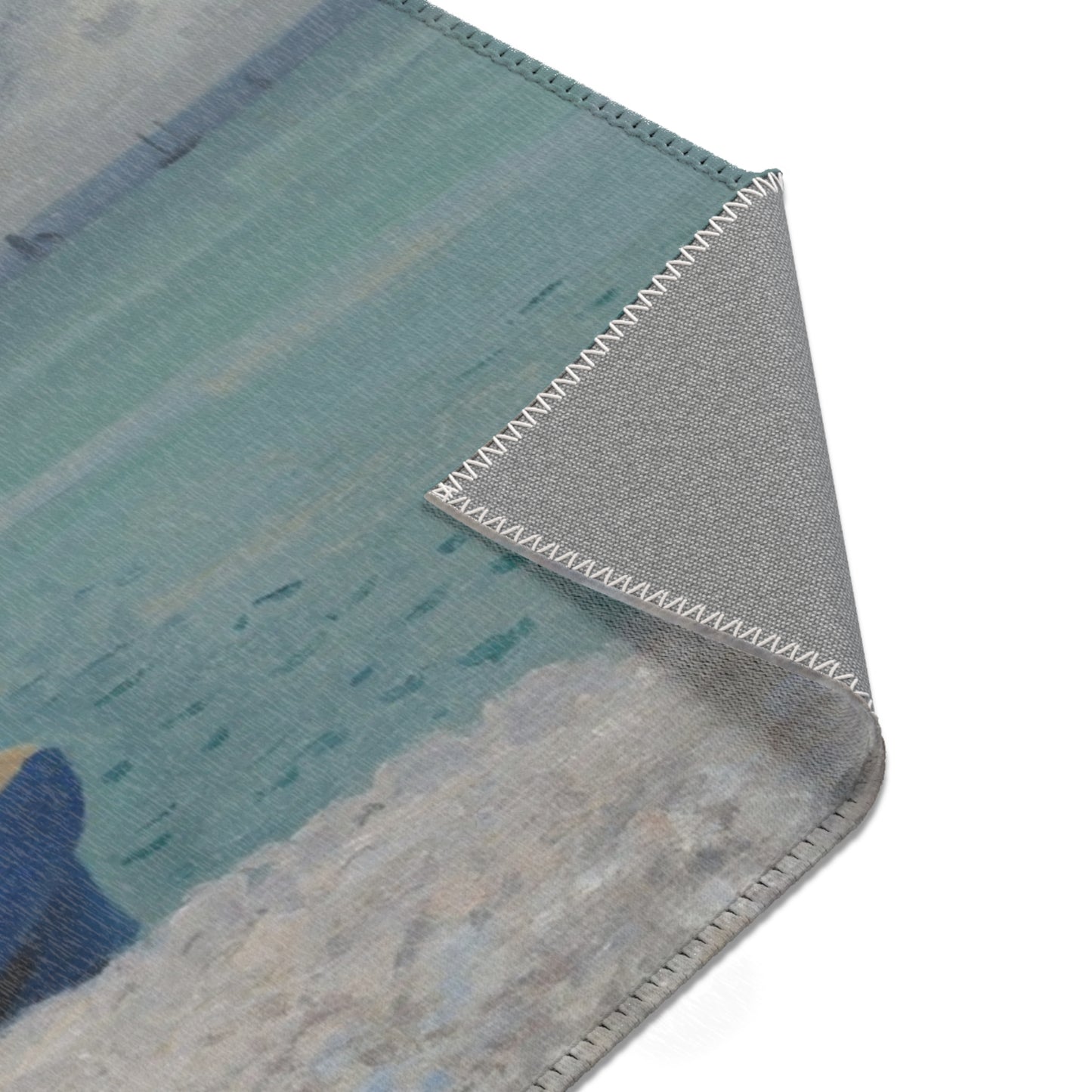 Claude Monet - The Beach at Sainte-Adresse | Area Rug