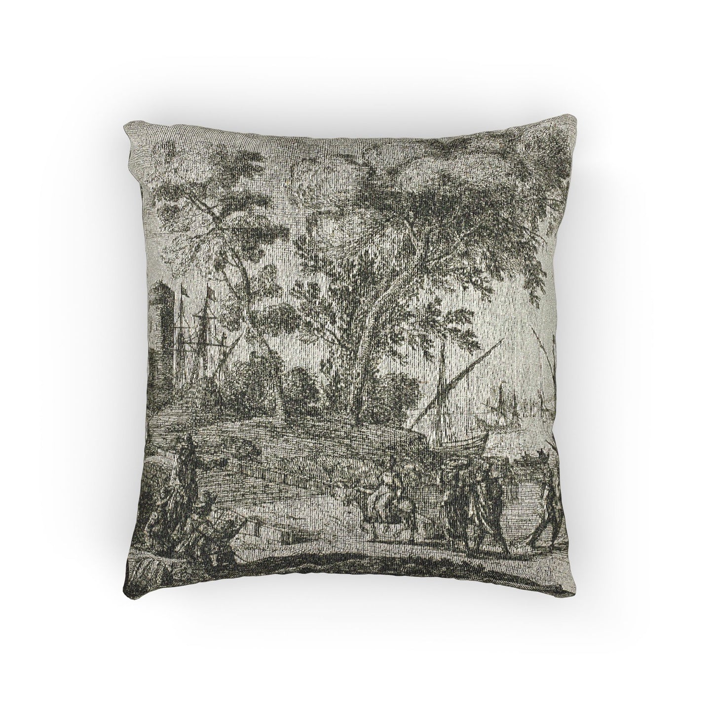Coast Scene with an Artist Drawing — Lorrain Pillow