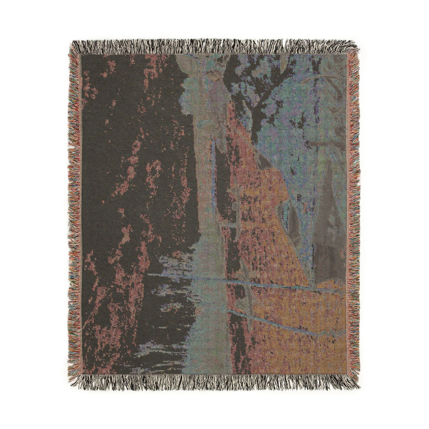 Alfred Sisley - The Seine at Port-Marly, Piles of Sand | Woven Tapestry Blanket