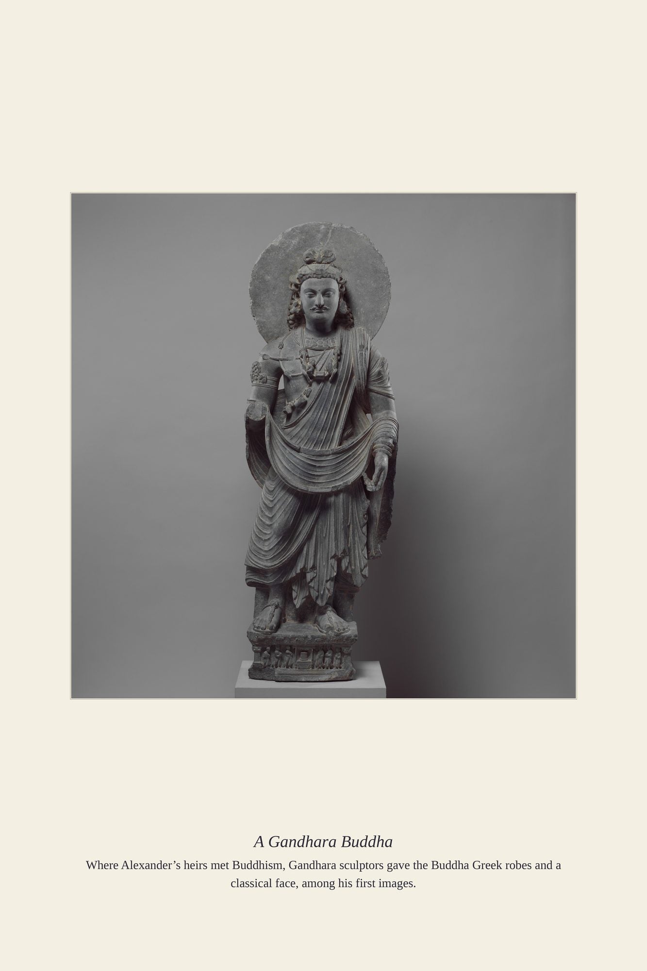 A Gandhara Buddha — antique art print