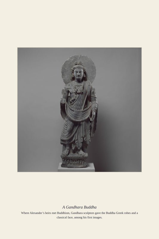 A Gandhara Buddha — antique art print
