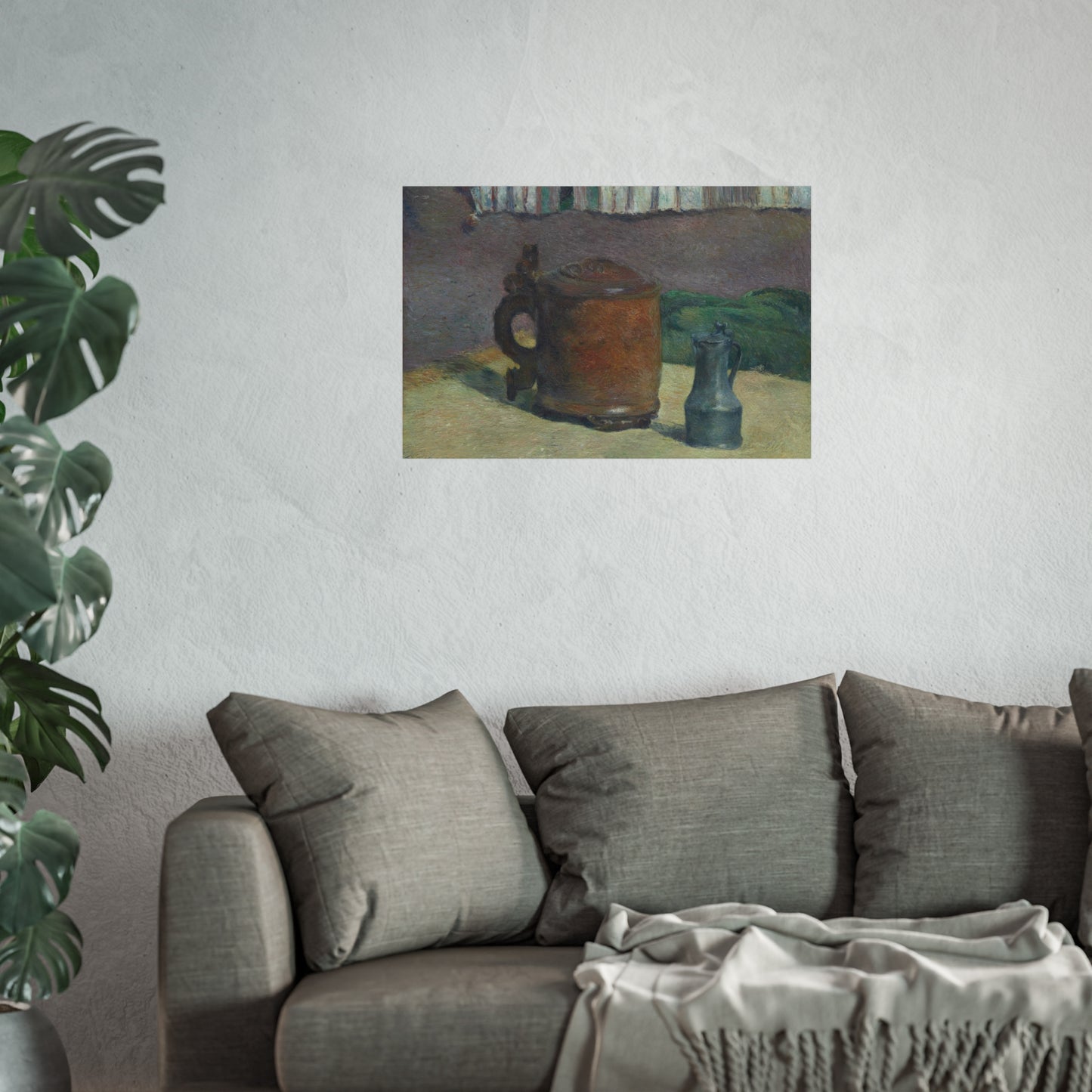 Paul Gauguin - Still Life Wood Tankard and Metal Pitcher | Fine Art Poster