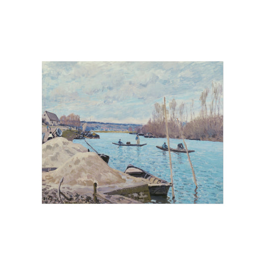The Seine at Port-Marly, Piles of Sand — Alfred Sisley Fine Art Poster