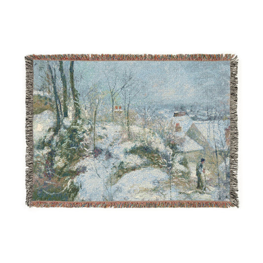 Rabbit Warren at Pontoise, Snow — Pissarro Tapestry Blanket