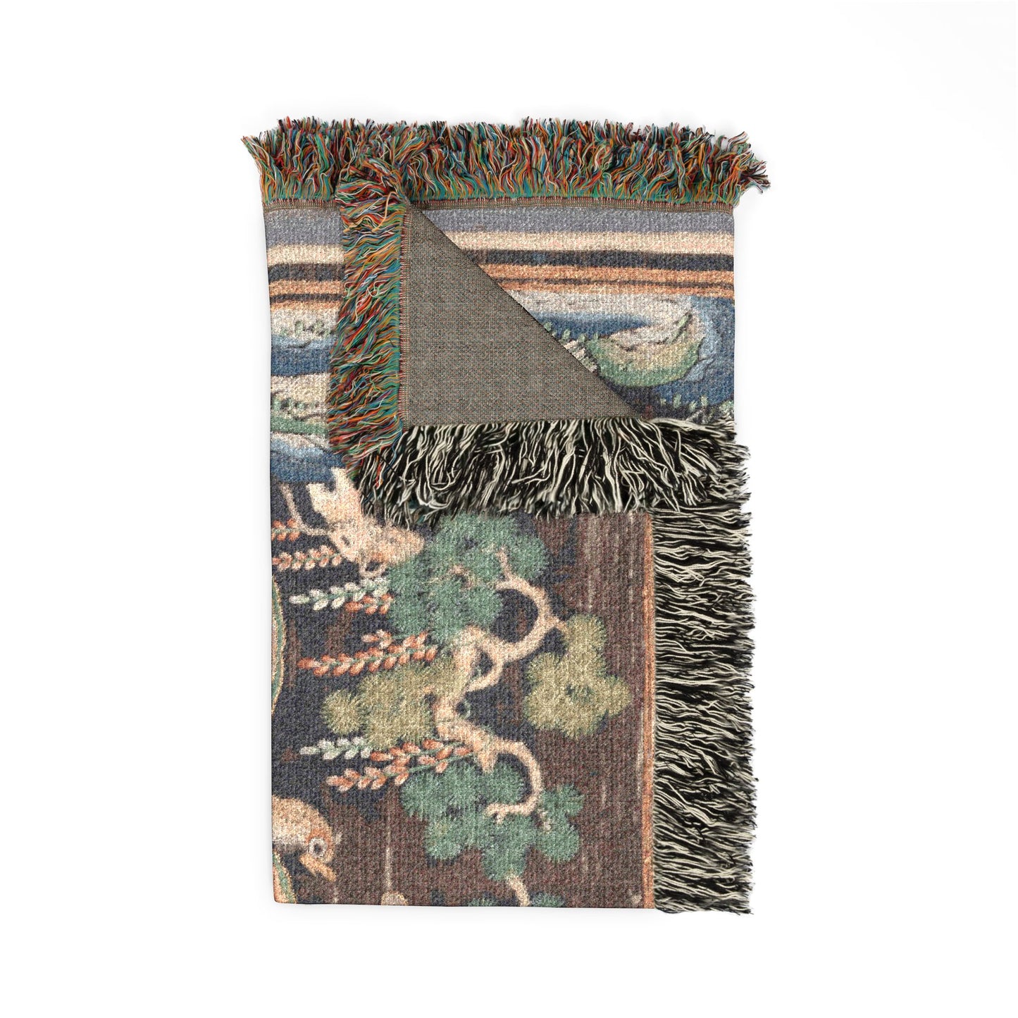147_rank-badge-with-wild-goose | Woven Tapestry Blanket