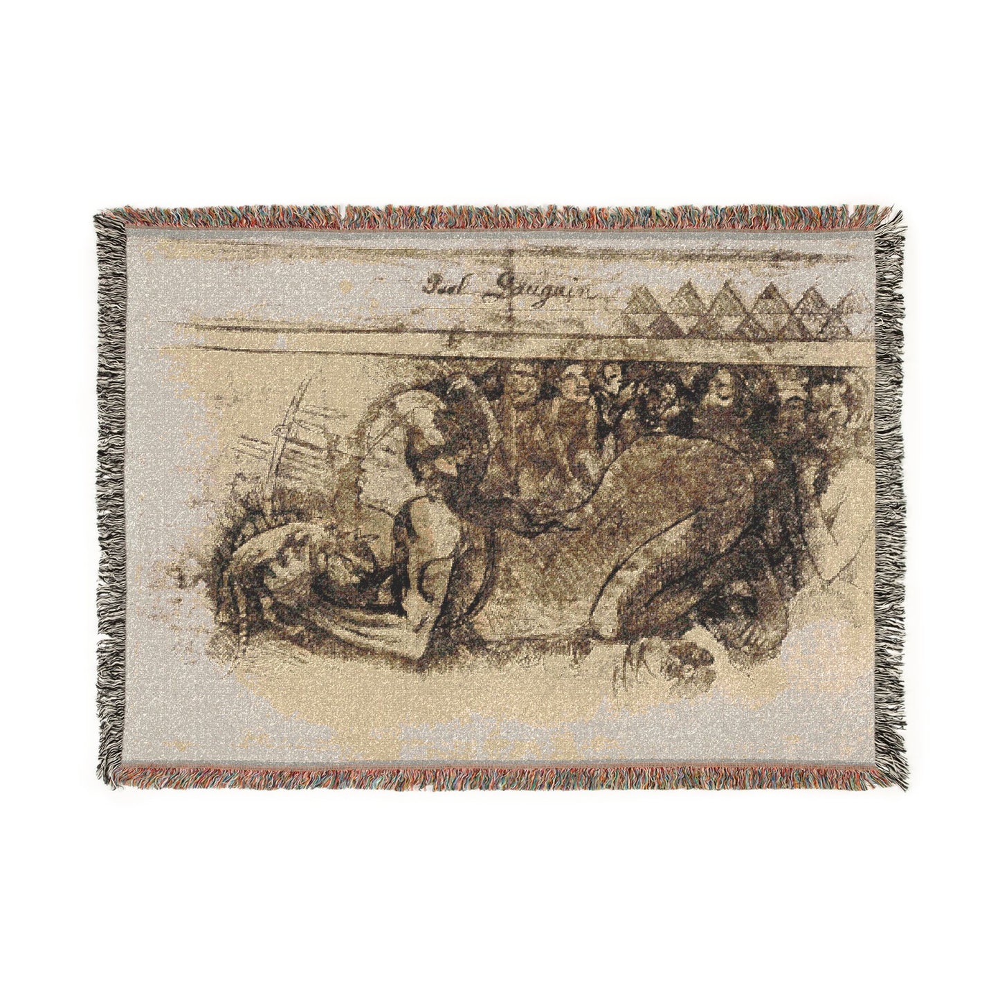 Paul Gauguin - Woman with a Cat | Woven Tapestry Blanket