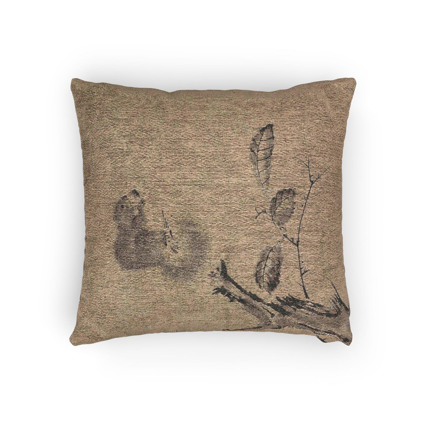 091_squirrels-on-the-chestnut-tree | Woven Pillow