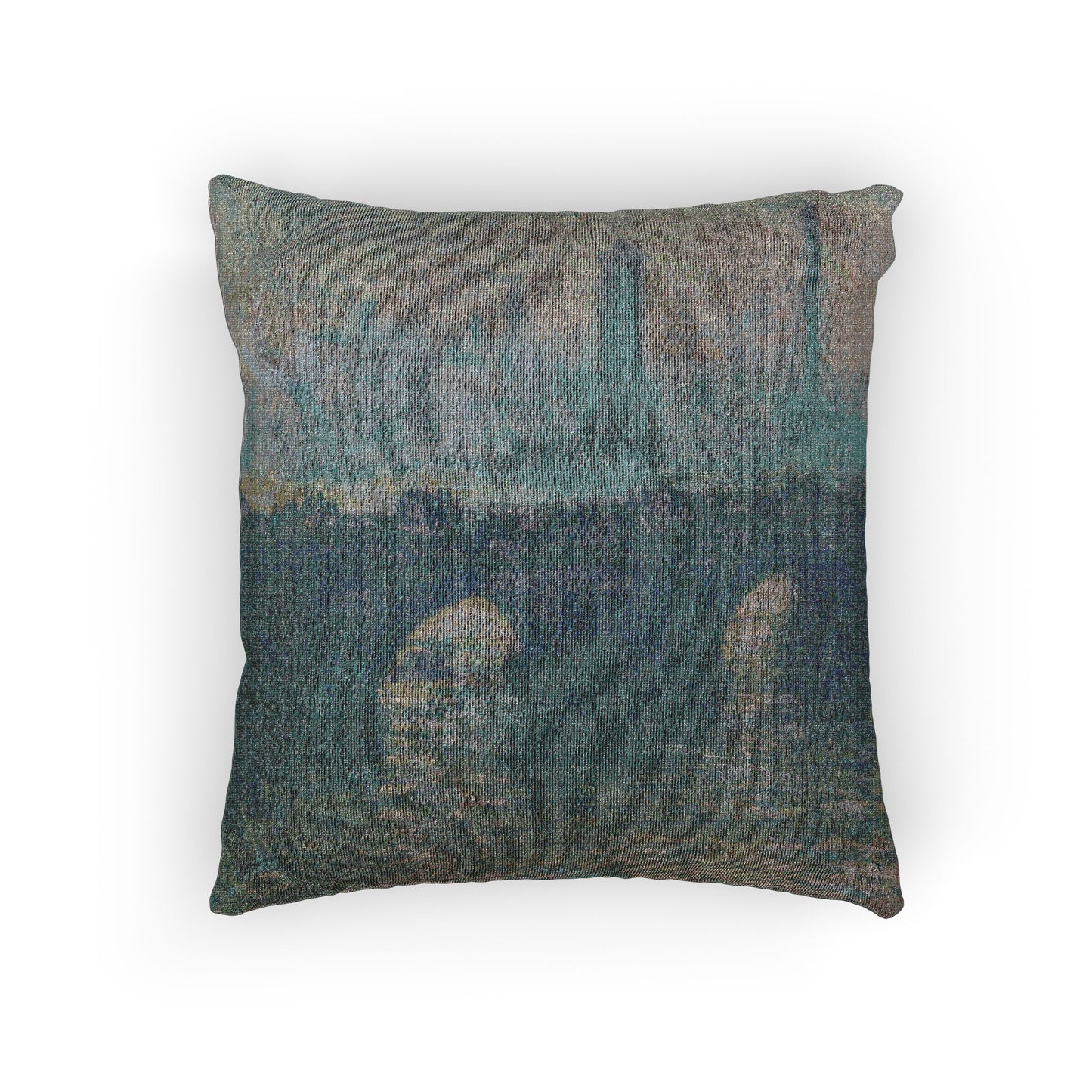 Claude Monet - Waterloo Bridge, Gray Weather | Woven Pillow