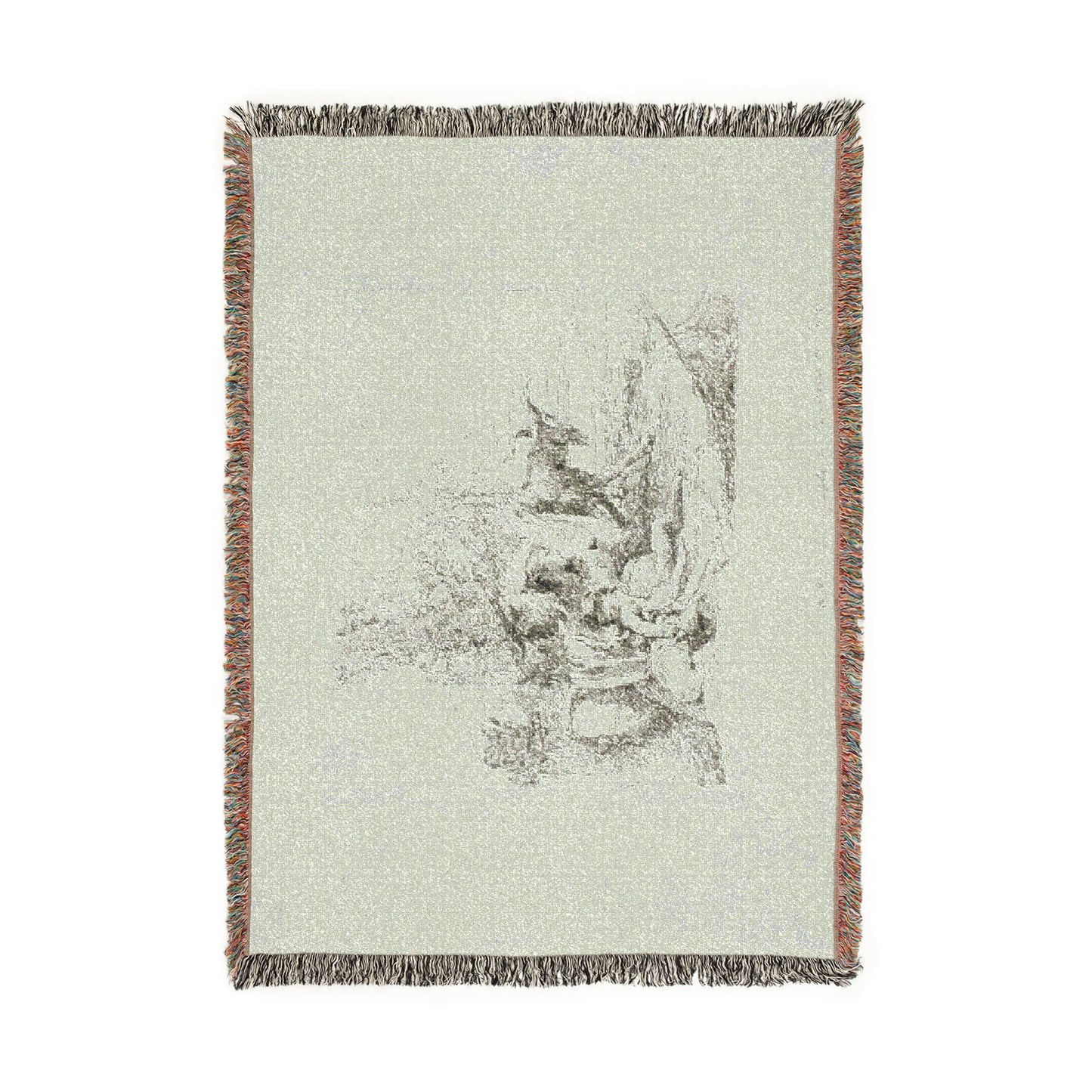 Giovanni Battista Tiepolo - A Nymph with a Small Satyr and Two Goats, from Capricci | Woven Tapestry Blanket