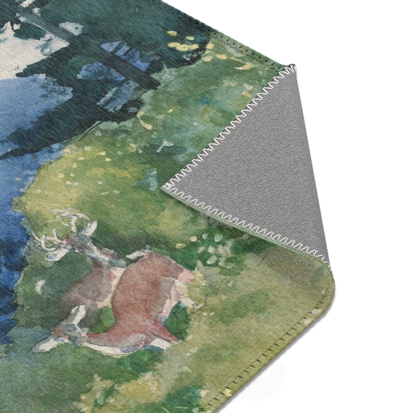 Winslow Homer - North Woods Club, Adirondacks (The Interrupted Tete-a-Tete) | Area Rug