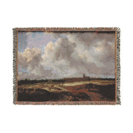 A Wooded Village behind the Dunes — Ruisdael Tapestry Blanket