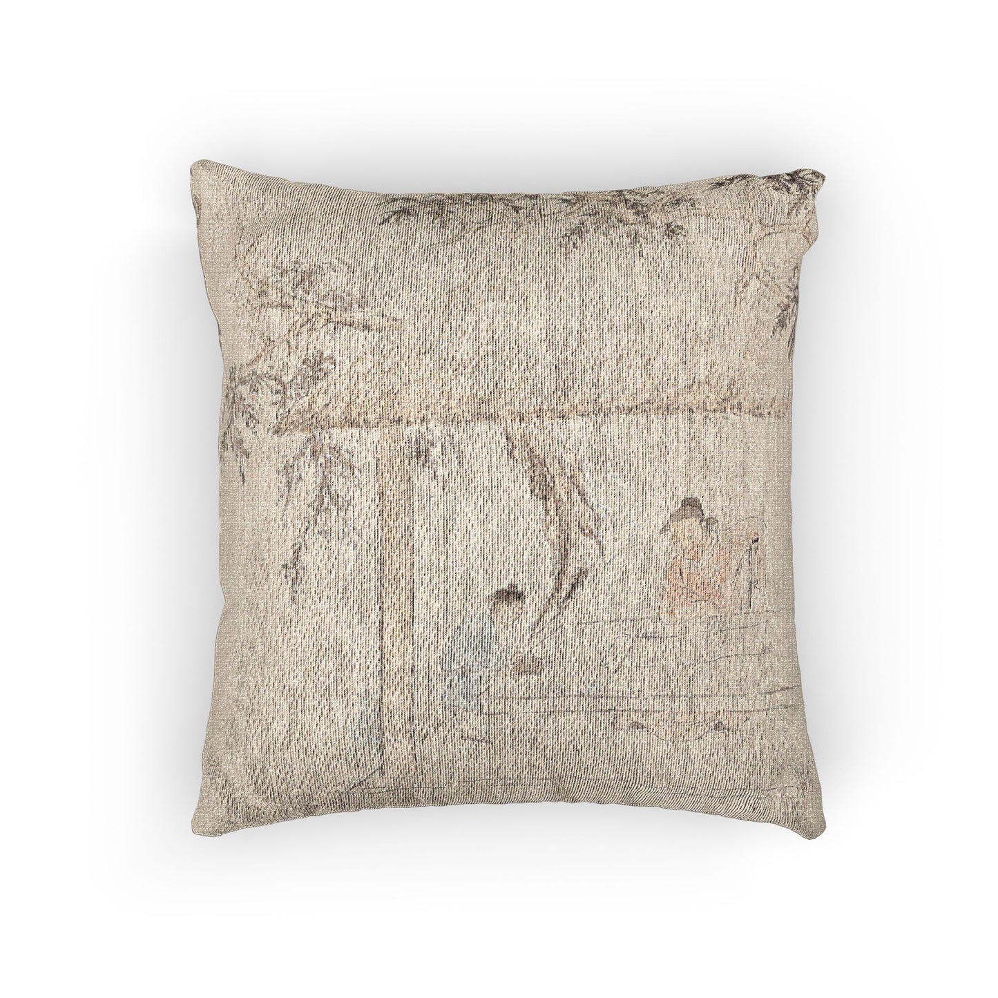 118_a-scholar-at-a-table-with-a-servant | Woven Pillow