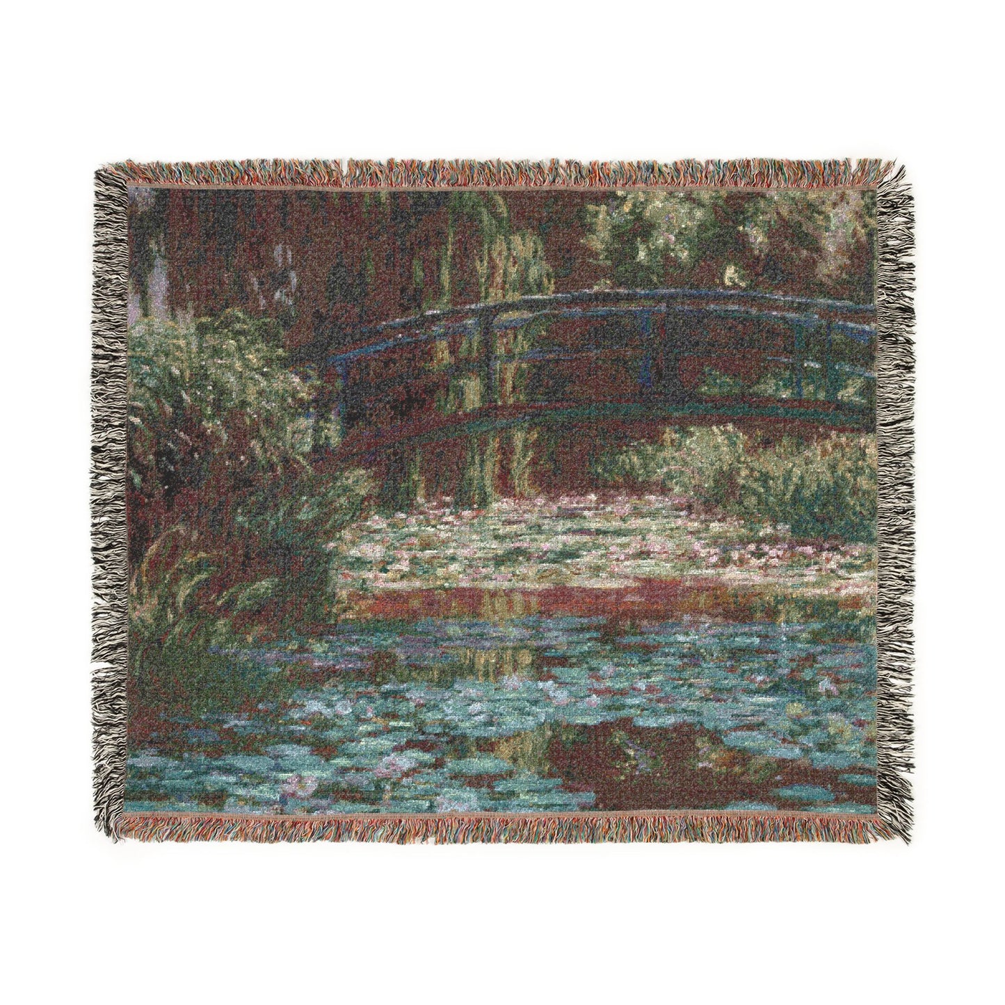 Claude Monet - Water Lily Pond | Woven Tapestry Blanket
