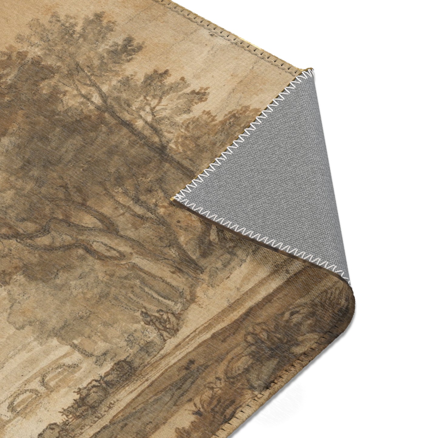 Claude Lorrain - A Wooded River Landscape with Jacob, Laban, and His Daughters | Area Rug