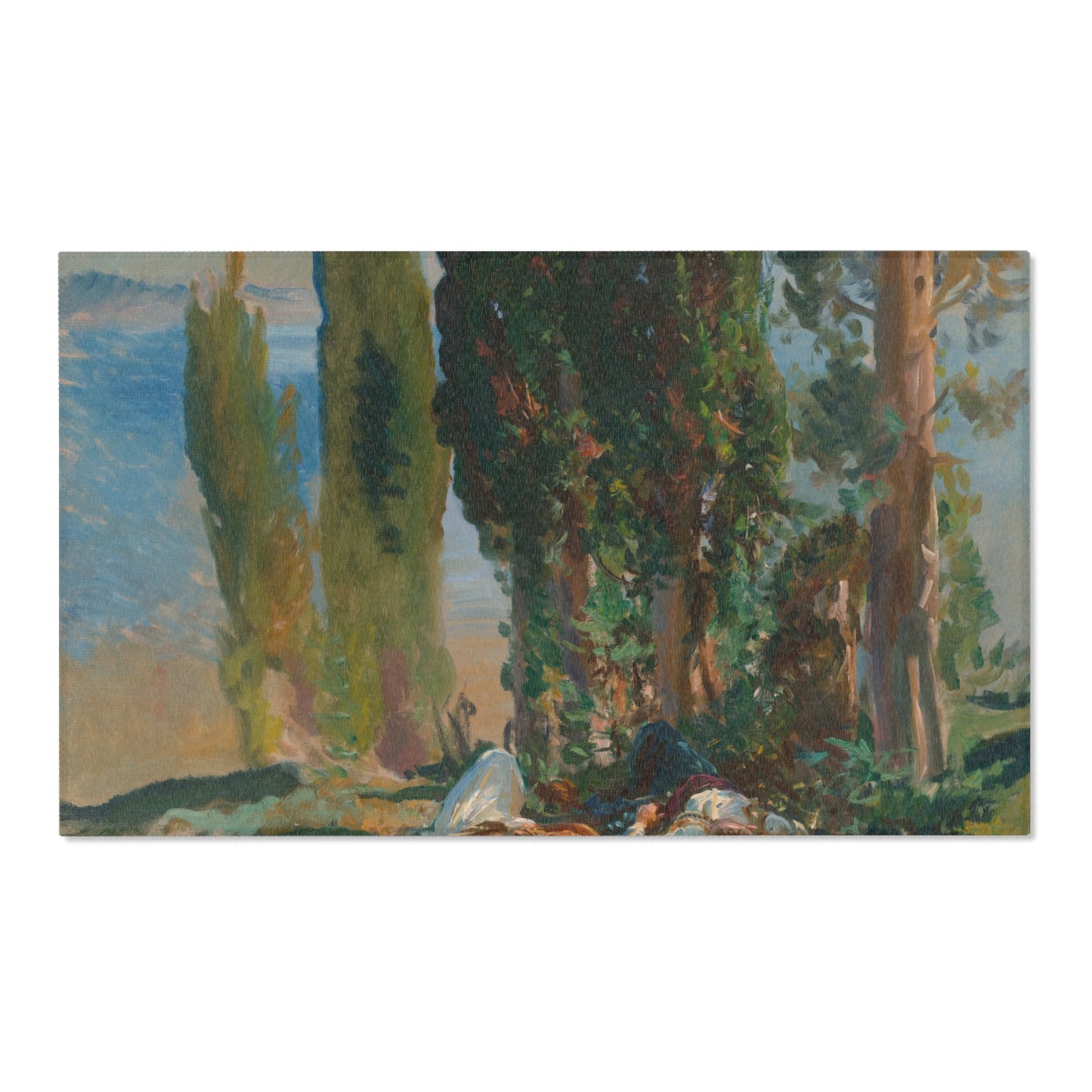 John Singer Sargent - Under the Cypress Trees at Corfu | Area Rug