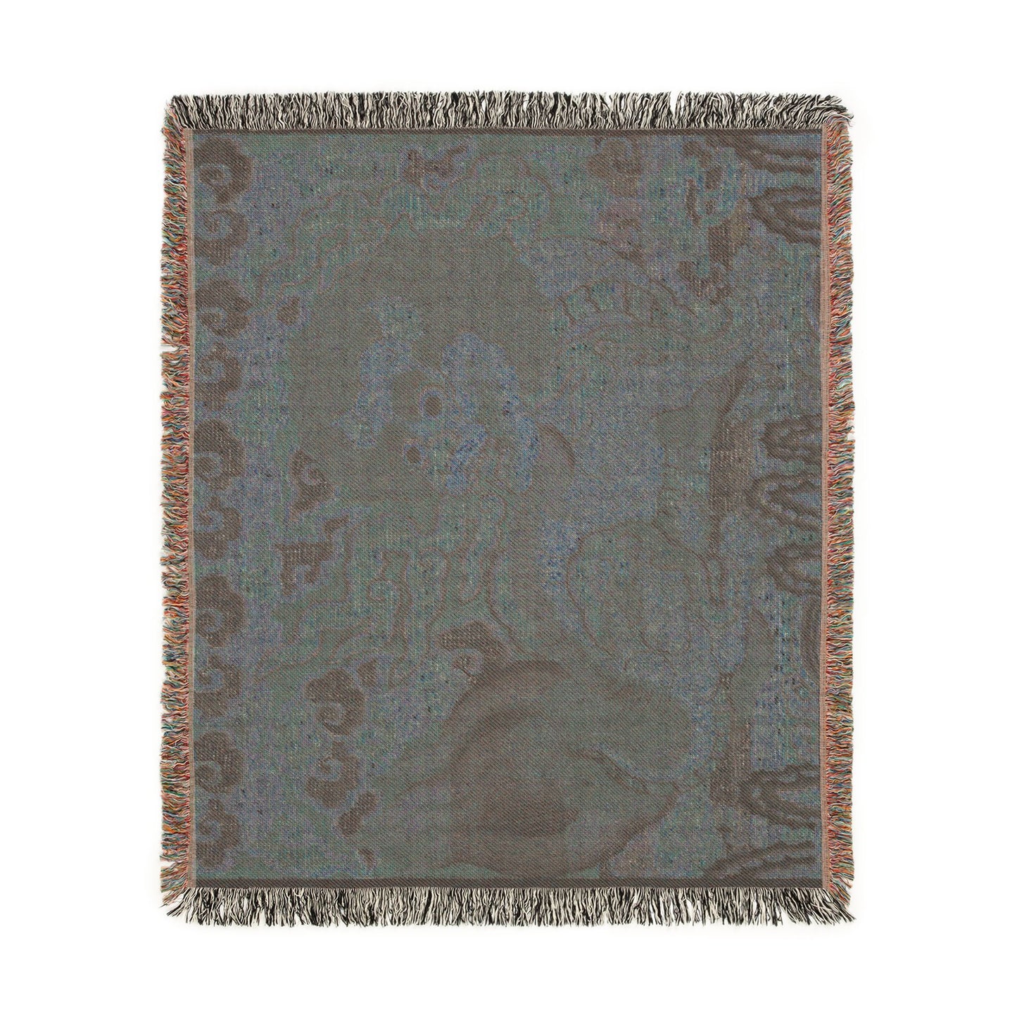 152_rank-badge-with-lion-ming | Woven Tapestry Blanket