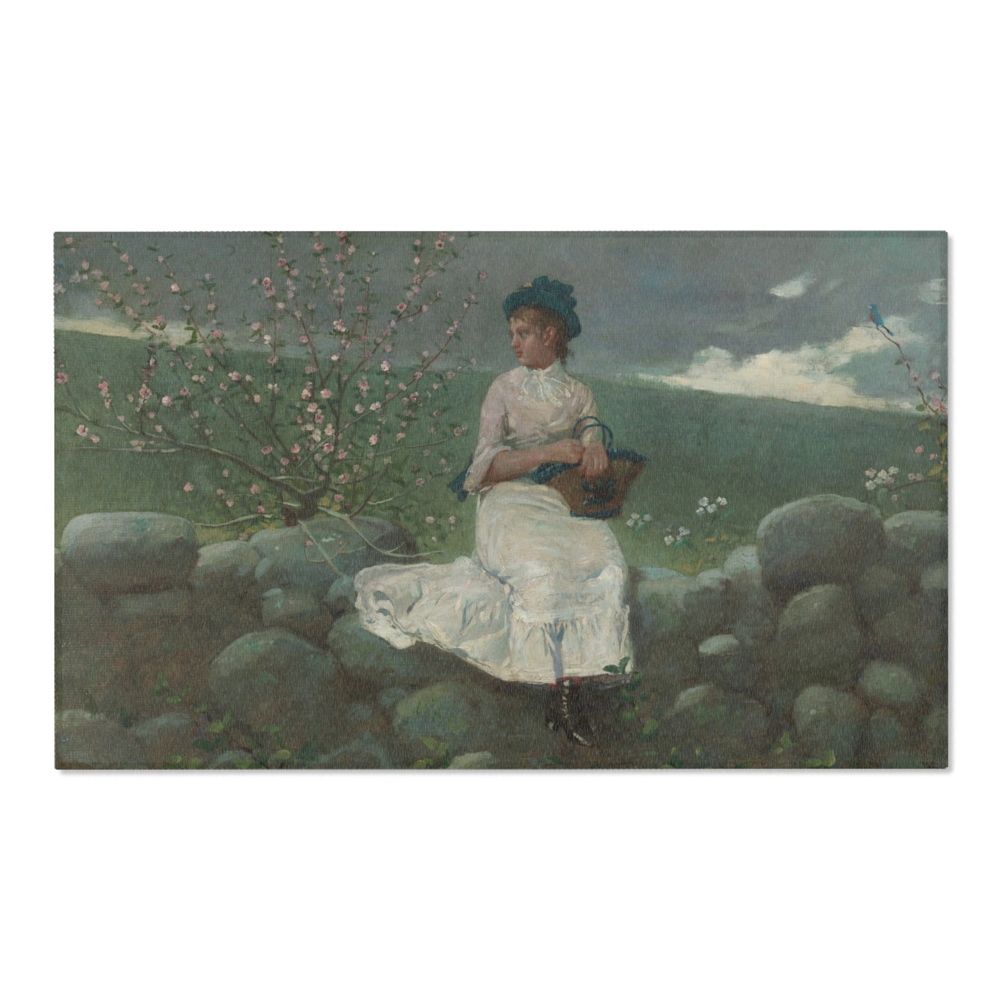 Winslow Homer - Peach Blossoms | Area Rug