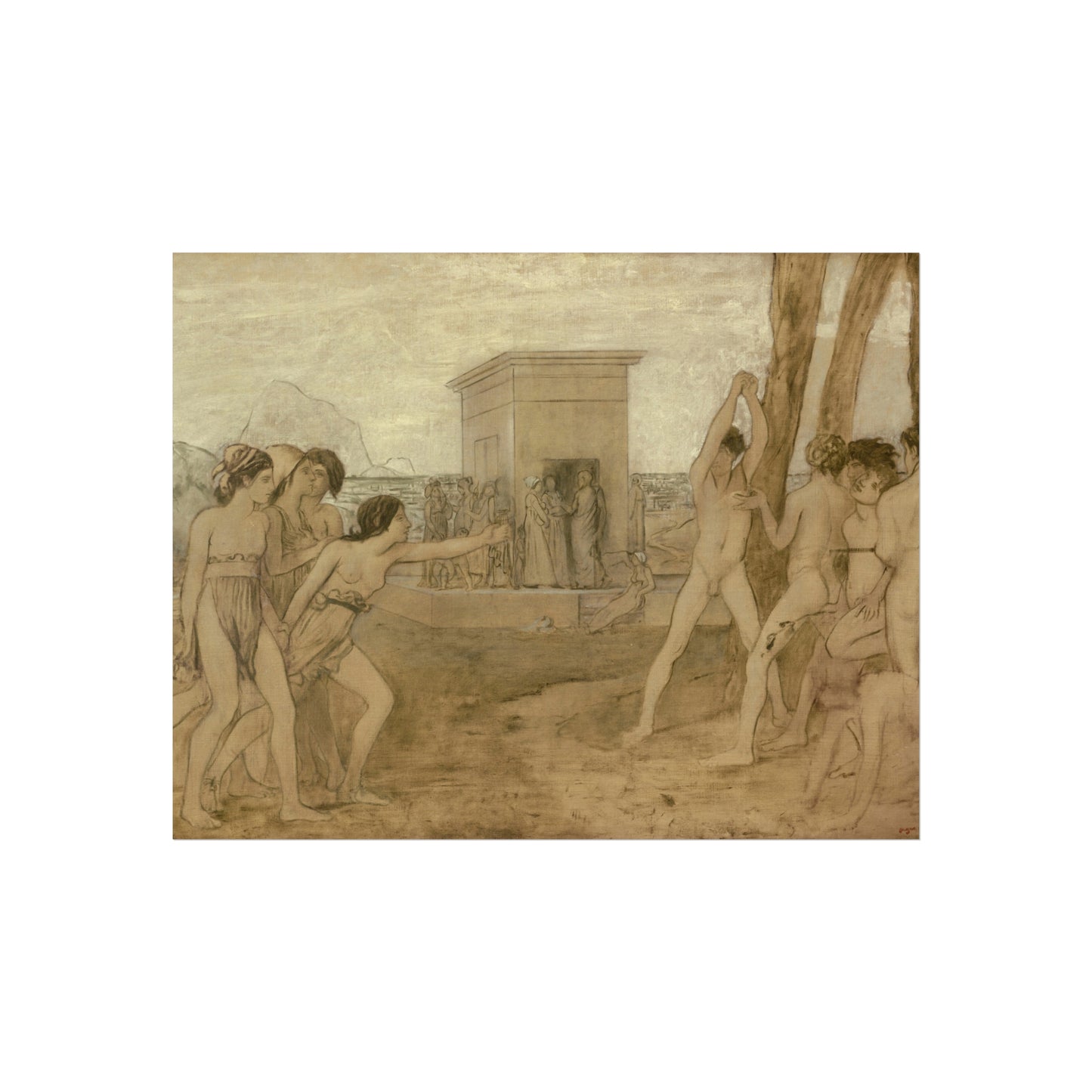 Hilaire Germain Edgar Degas - Young Spartan Girls Challenging Boys | Fine Art Poster