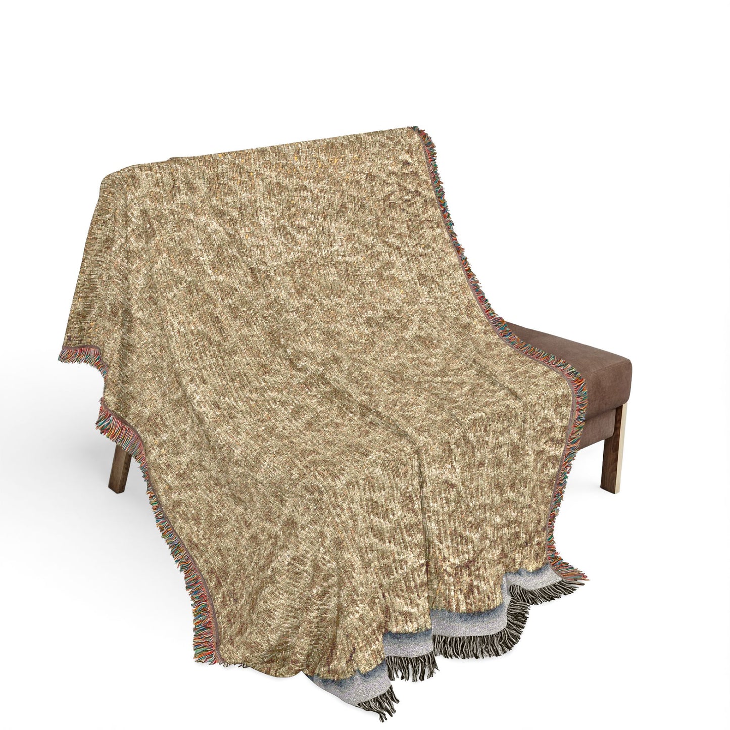 Textile with Tiny Leaves Woven Throw Blanket