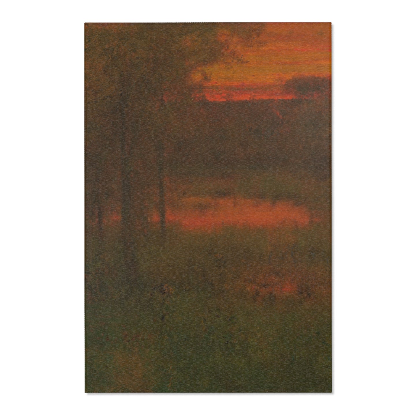 George Inness - Landscape, Sunset | Area Rug