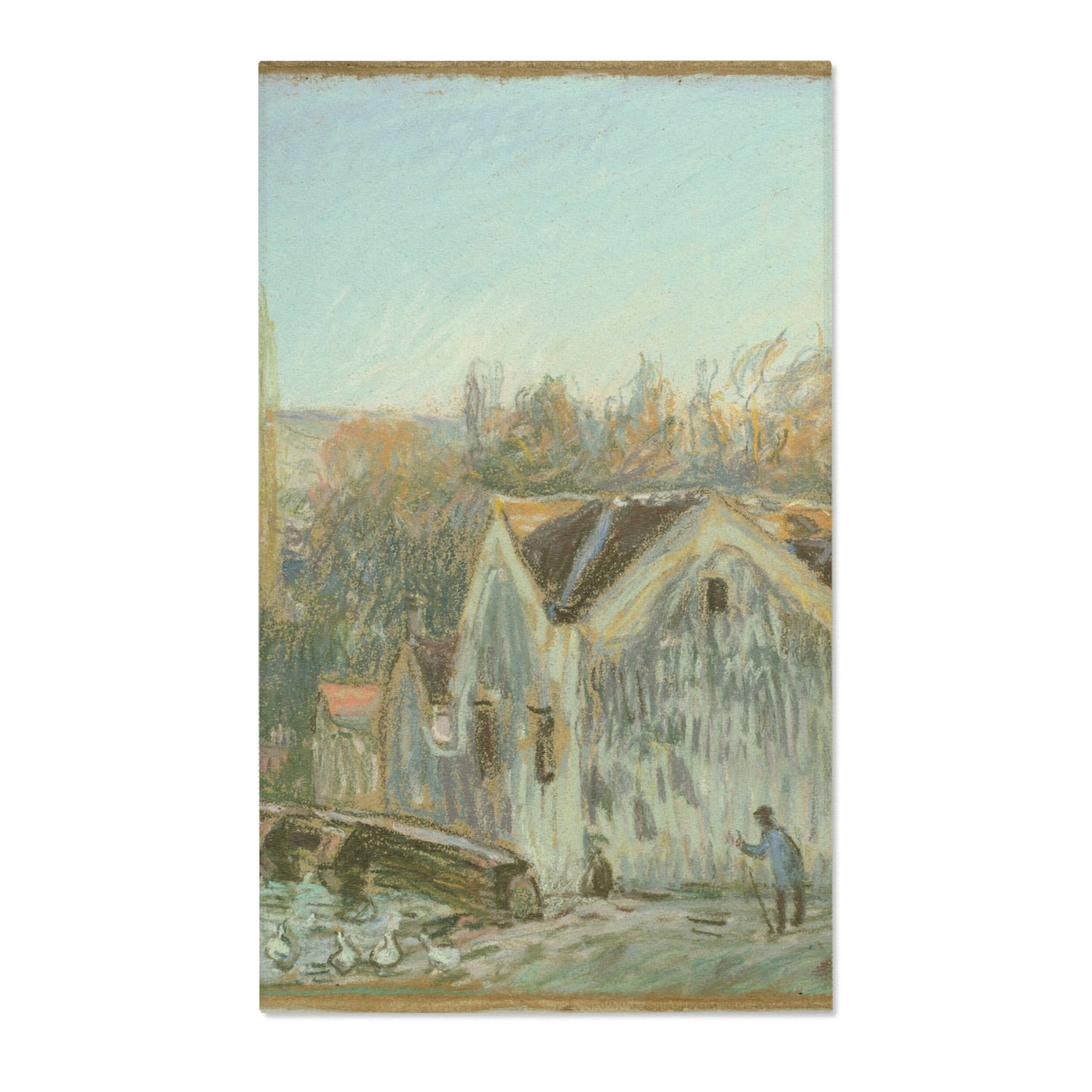 Alfred Sisley - A Corner of Moret-sur-Loing | Area Rug