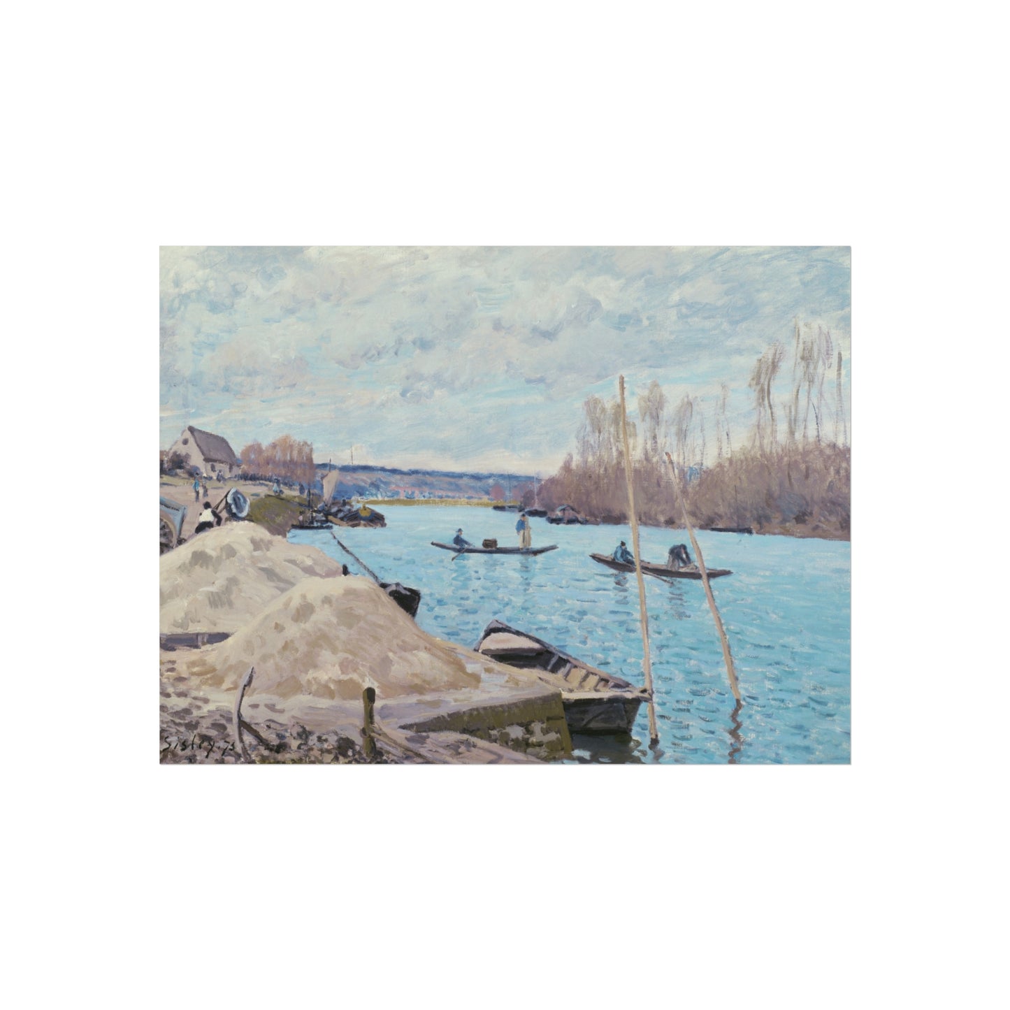 Alfred Sisley - The Seine at Port-Marly, Piles of Sand | Fine Art Poster