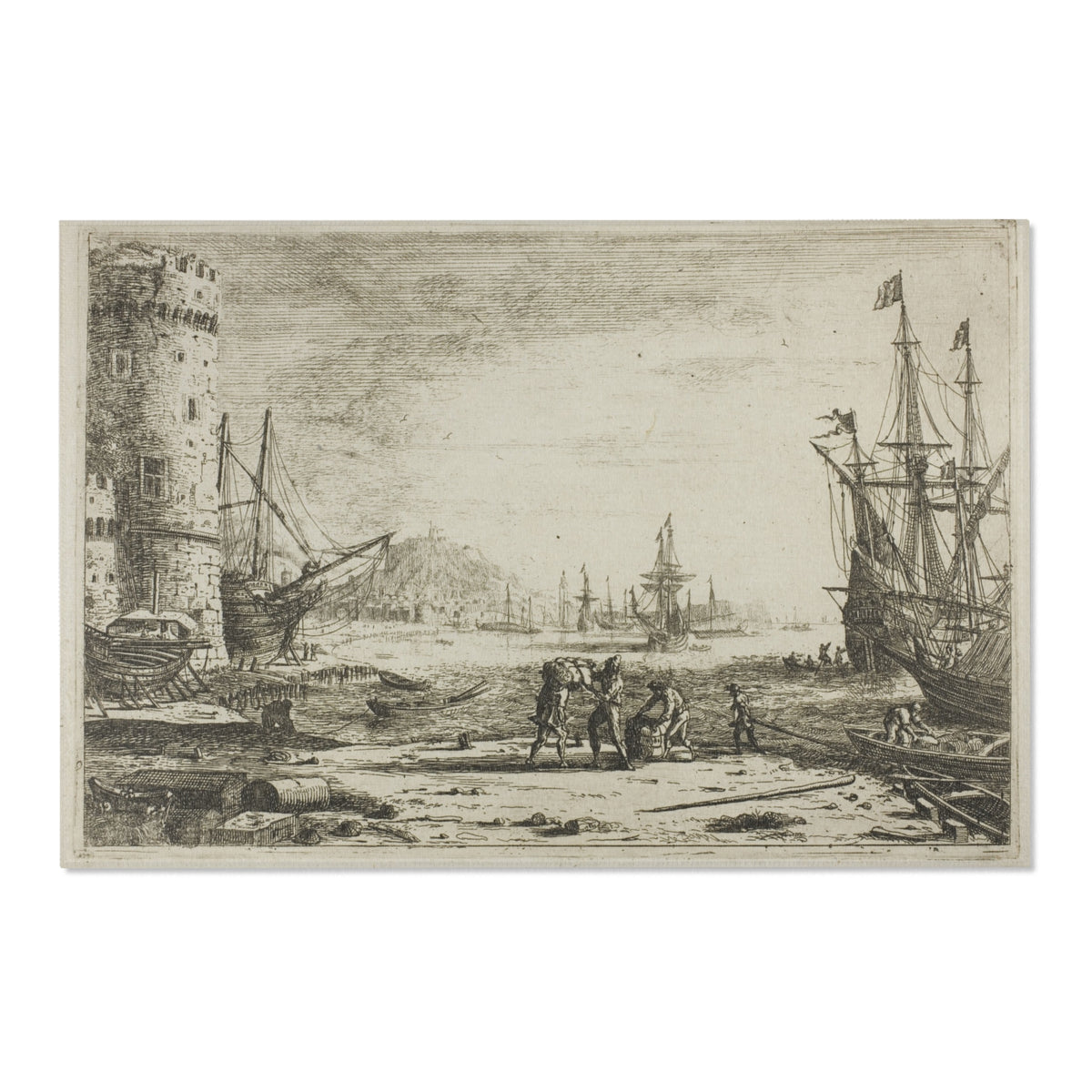 Harbor with a Large Tower — Lorrain Area Rug