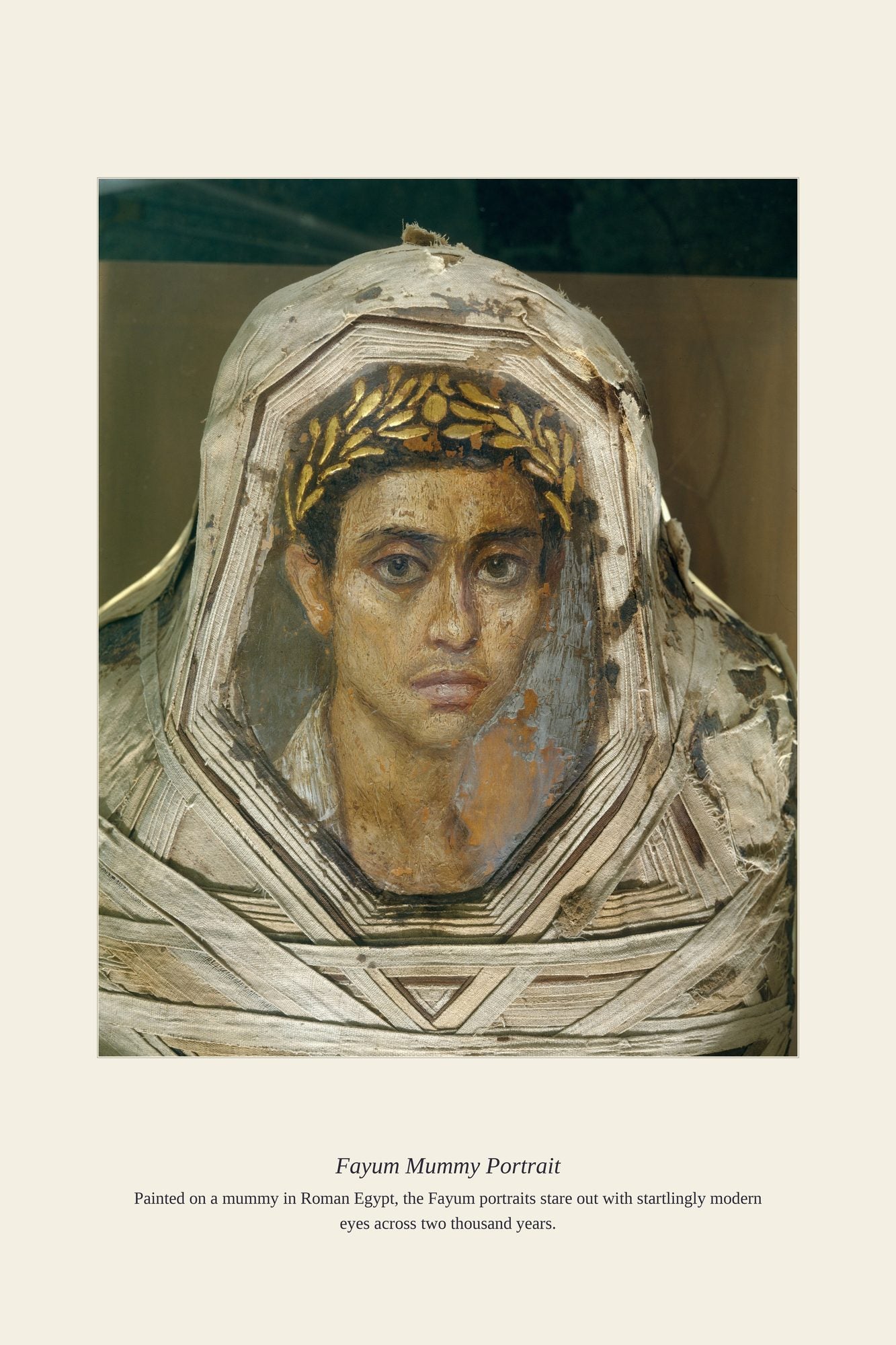 Fayum Mummy Portrait — antique art print