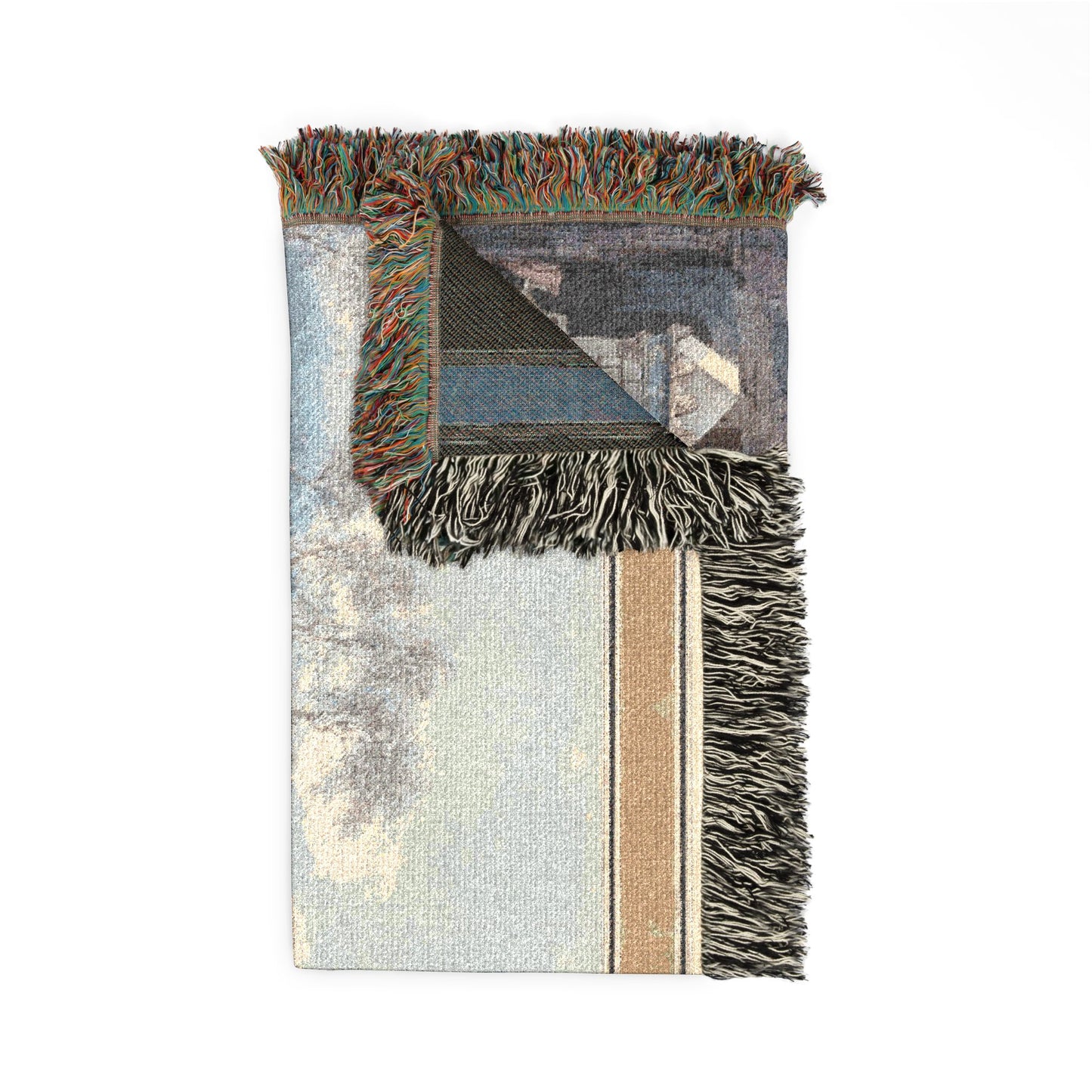 The Temple of Isis at Pompeii Woven Throw Blanket