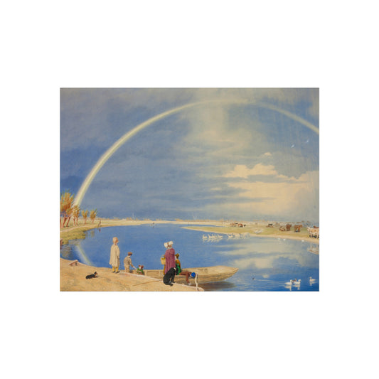 An April Shower A View from Binsey Ferry Near Oxford, Looking Towards Port Meadow and Godstow — William Turner Fine Art Poster