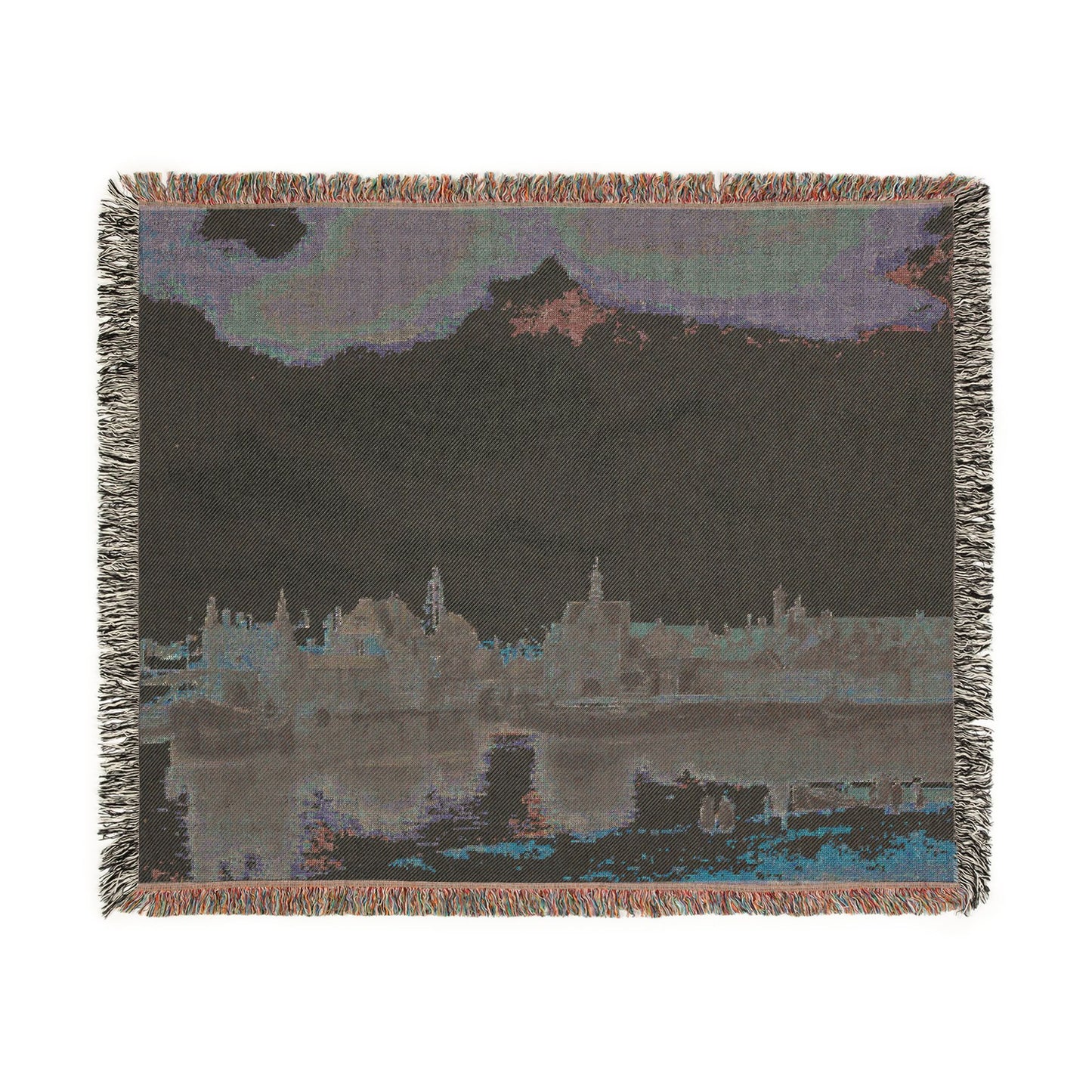 Johannes Vermeer - View of Delft - 92 - Mauritshuis | Woven Tapestry Blanket