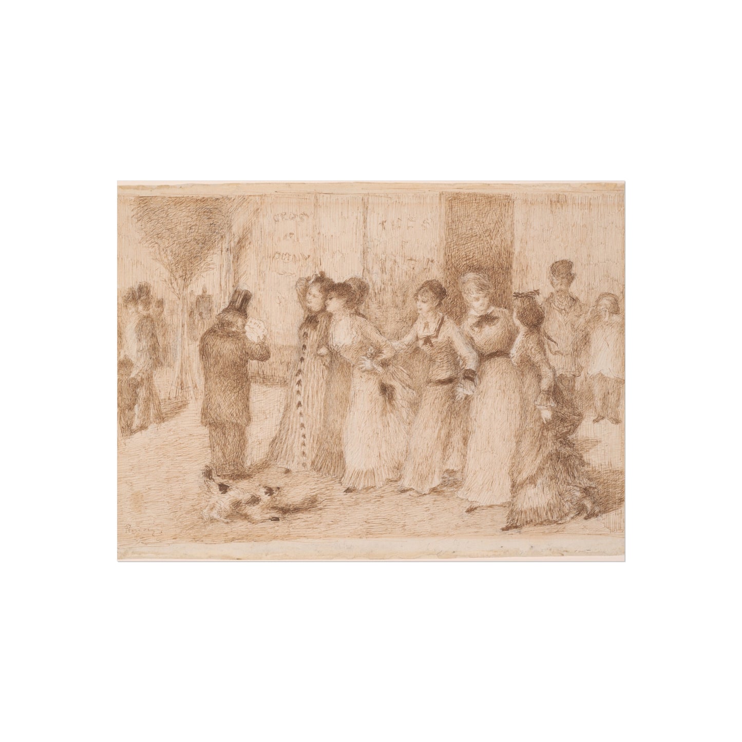 Pierre-Auguste Renoir - Workers' Daughters on the Outer Boulevard (Illustration for Émile Zola's L'Assommoir ) | Fine Art Poster
