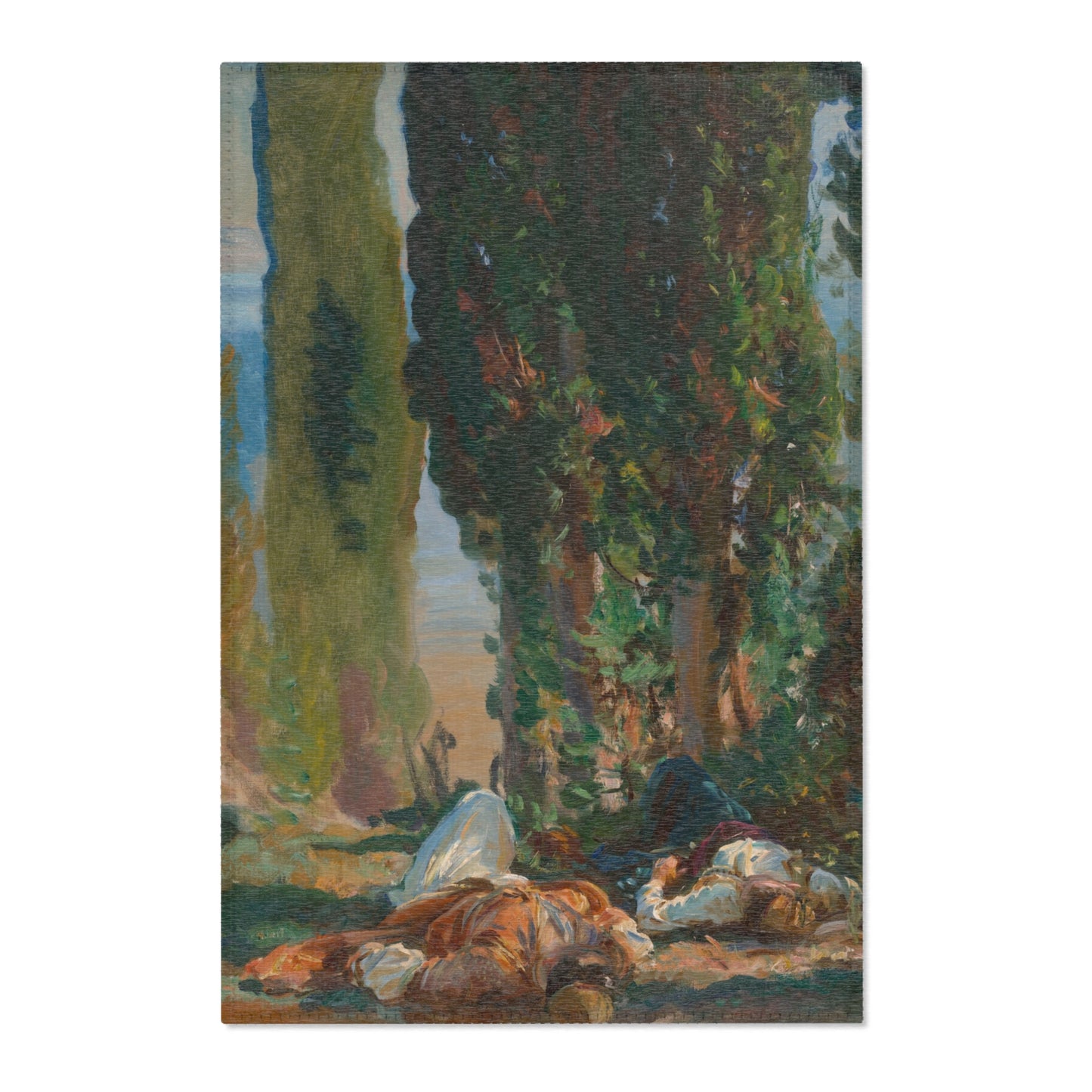 John Singer Sargent - Under the Cypress Trees at Corfu | Area Rug