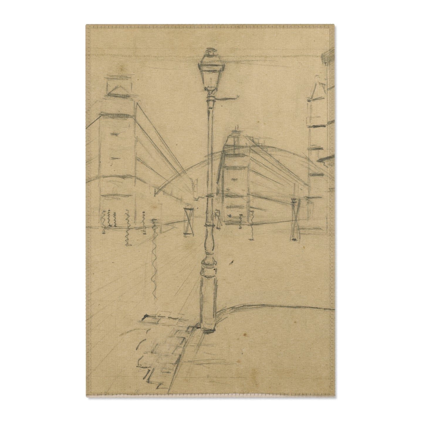 Gustave Caillebotte - Study for Paris Street; Rainy Day | Area Rug