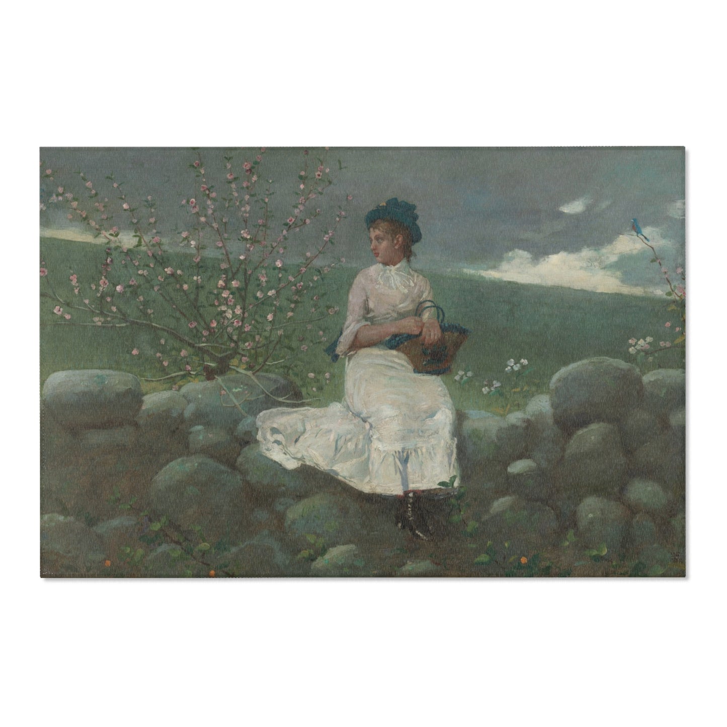 Winslow Homer - Peach Blossoms | Area Rug