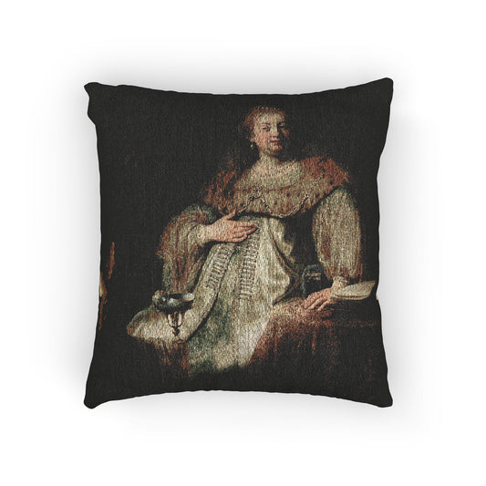 Judith at the Banquet of Holofernes — Rembrandt Woven Pillow