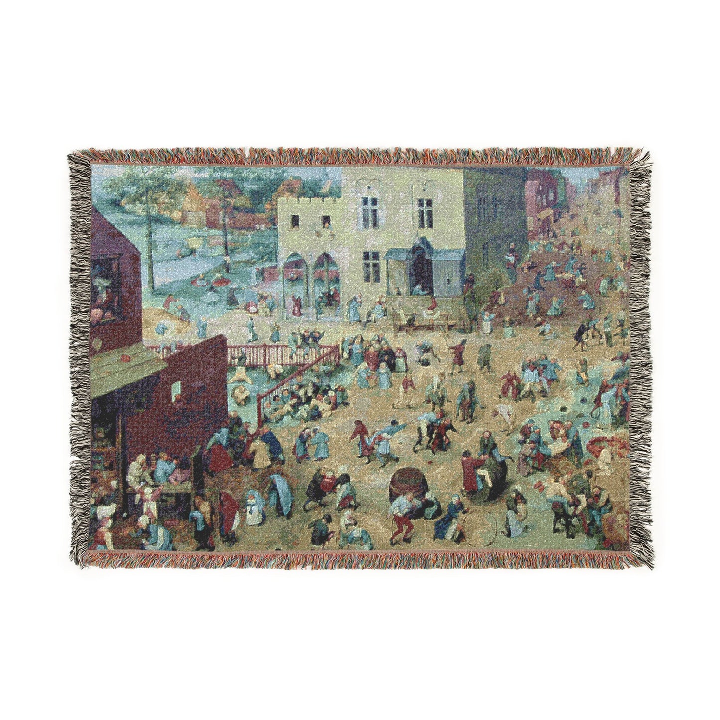 -2022-02-07 Children's Games, Pieter Bruegel the Elder, West Street, Cromer, Norfolk | Woven Tapestry Blanket