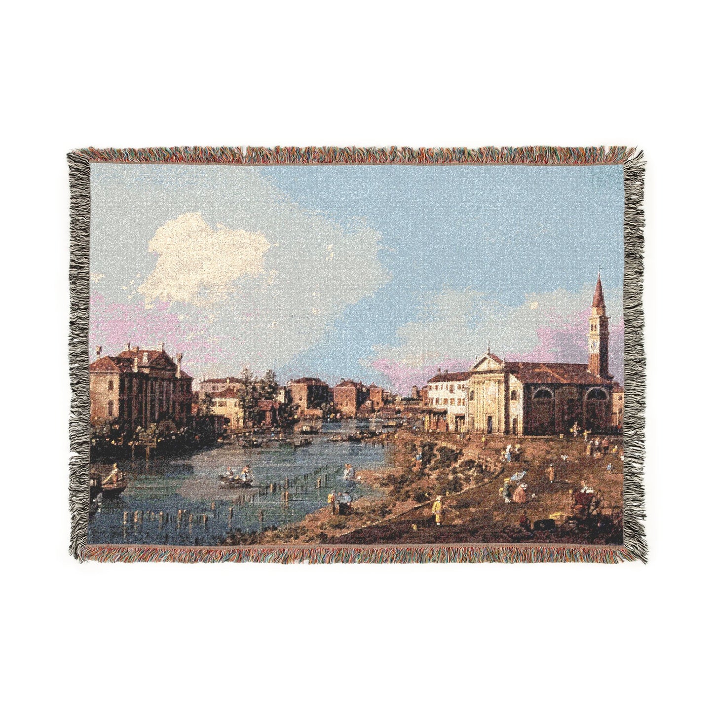 Bemberg Fondation Toulouse - Vue de Dolo - Canaletto ca 1740 - Inv 1011 | Woven Tapestry Blanket