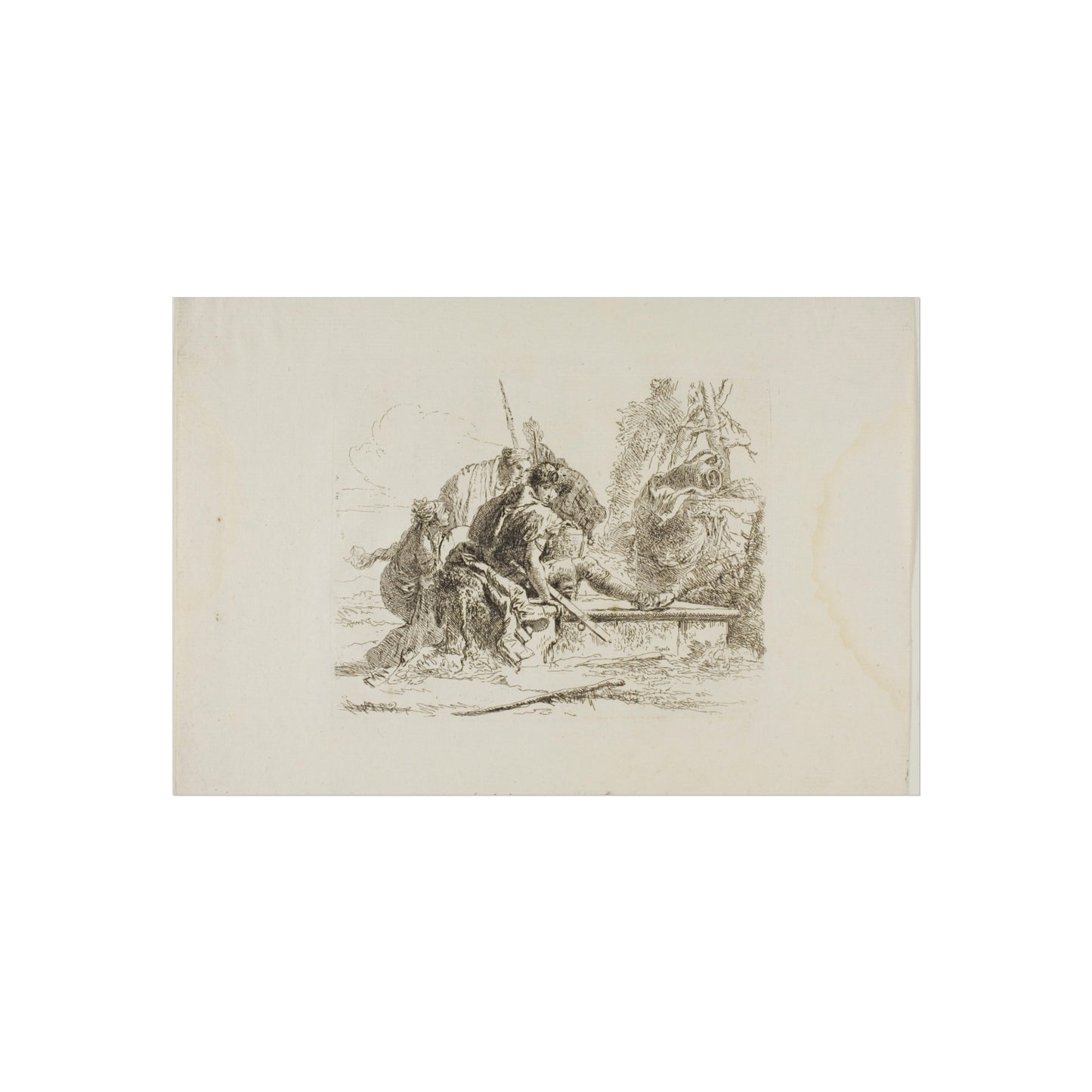Giovanni Battista Tiepolo - Two Soldiers and Two Women, from Capricci | Fine Art Poster