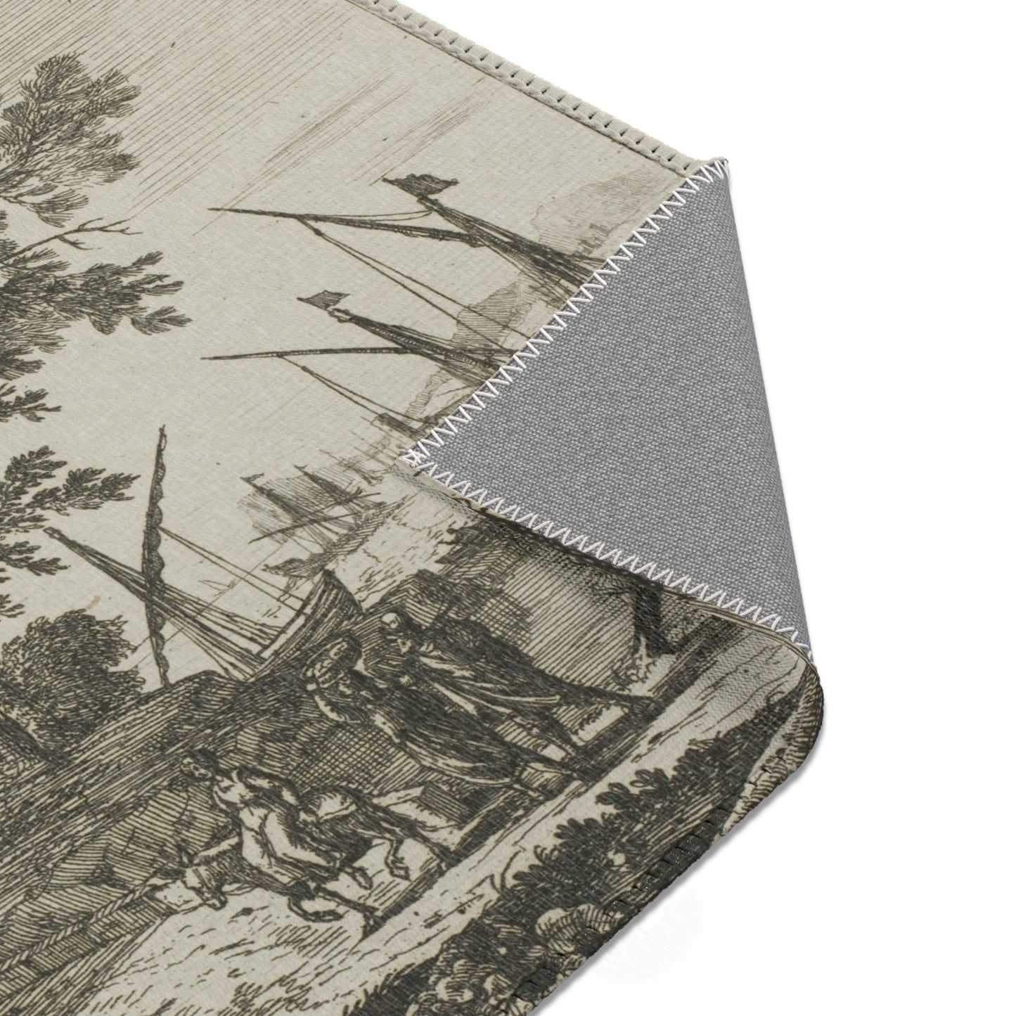 Claude Lorrain - Coast Scene with an Artist Drawing | Area Rug