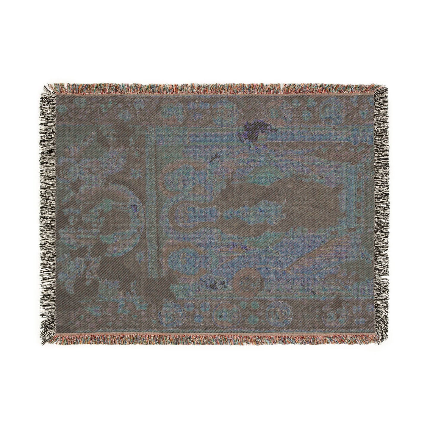 Icon of the Virgin and Child Woven Throw Blanket