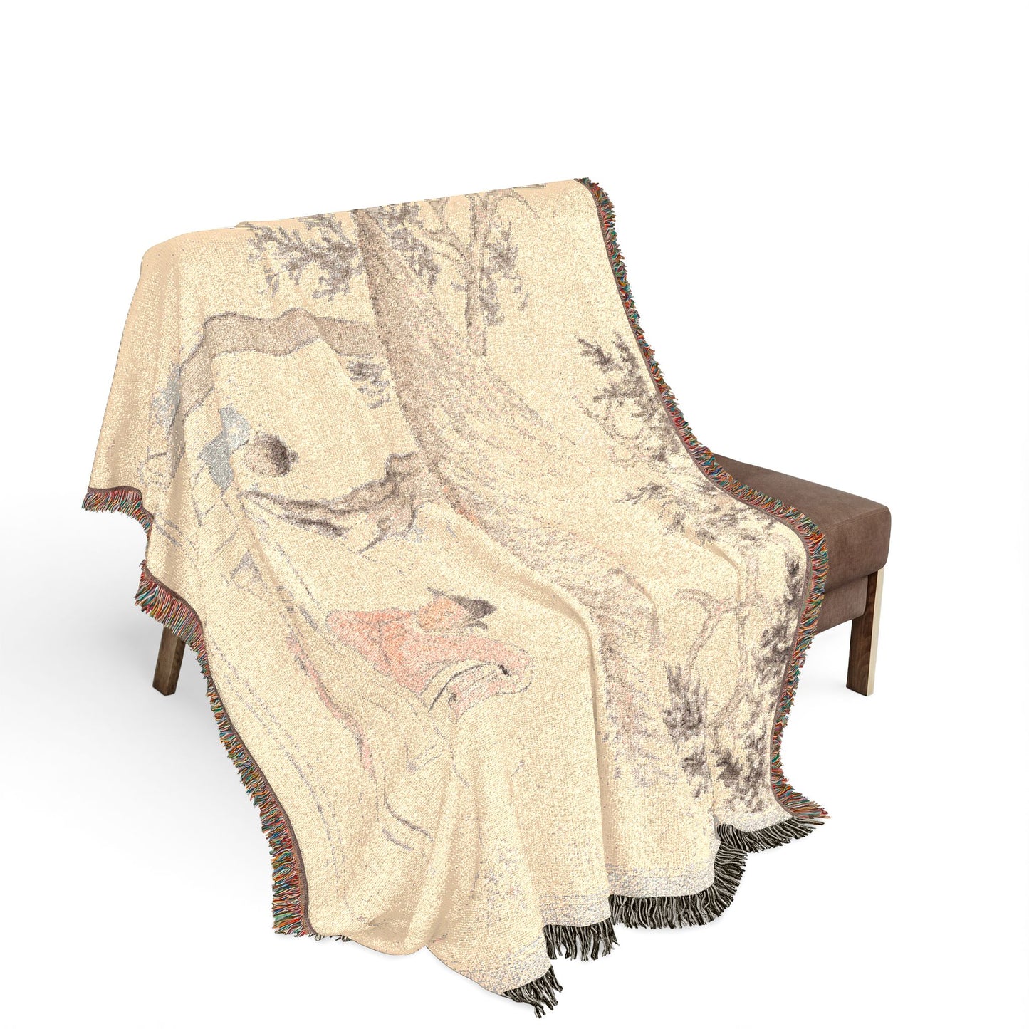 118_a-scholar-at-a-table-with-a-servant | Woven Tapestry Blanket