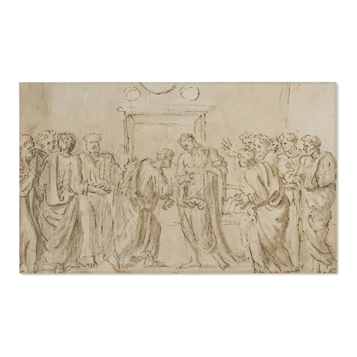 The Incredulity of Saint Thomas (style of Poussin) Area Rug